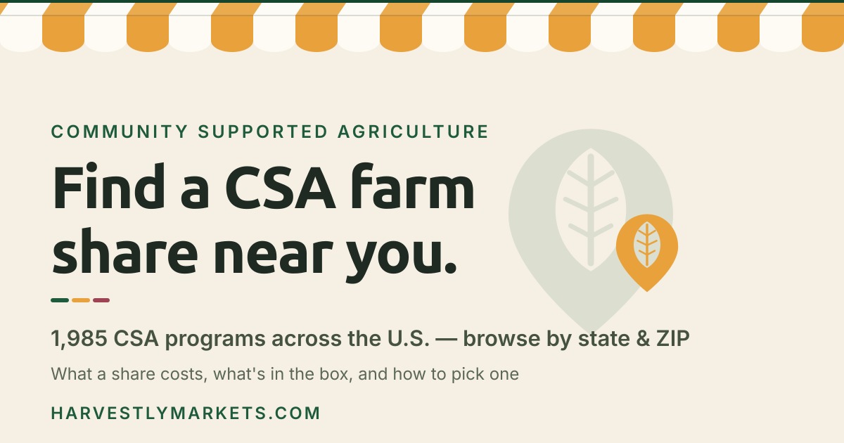 CSA Near Me — Find Local Farm Shares | HarvestlyMarkets